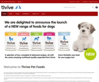 Thrivepetfoods.com(Thrive organic) Screenshot