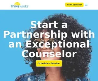 Thriveworks.com(Online counseling and onsite therapy for individuals & couples (marriage psychologists)) Screenshot