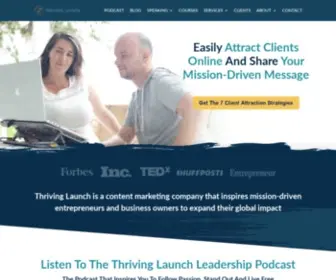 Thrivinglaunch.com(Podcast Production Services And How to Create A Podcast Of Your Own) Screenshot