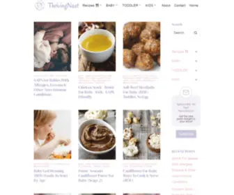 Thrivingnest.com(Healthy Baby Food Recipe Website) Screenshot