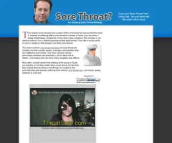 Throatsore.com(Sore Throat Remedies for Sore Throat Pain) Screenshot