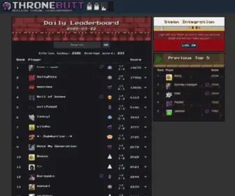 Thronebutt.com(Nuclear Throne Leaderboards) Screenshot