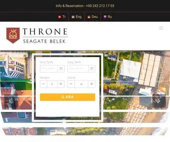 Throneseagate.com(Throne Hotels) Screenshot