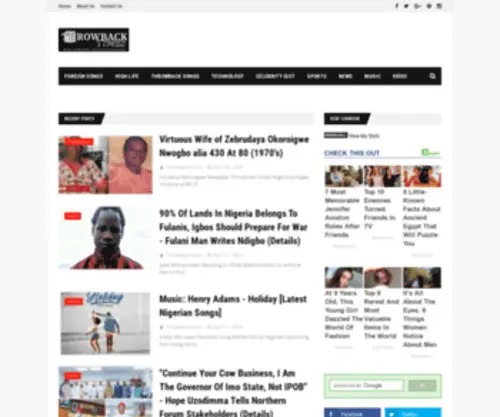 Throwbacktimes.com.ng(Throwback Times Nigeria) Screenshot