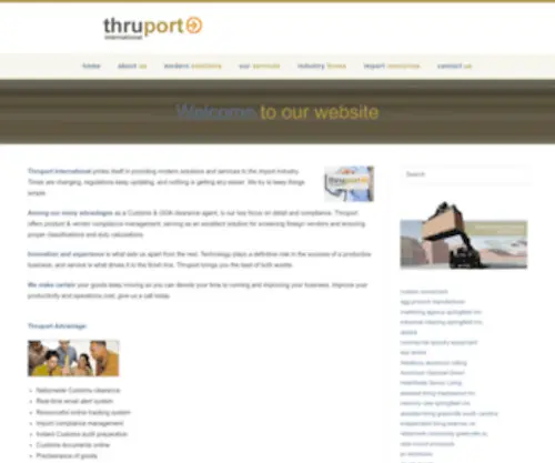 Thruport.com(National Customs Clearance & Compliance) Screenshot