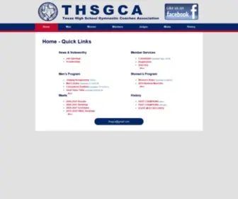 THSgca.org(Texas High School Gymnastics Coaches Association) Screenshot