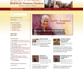 Thubtenchodron.org(Official homepage. Venerable Thubten Chodron) Screenshot