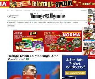 Thueringer-Allgemeine.de(Thüringer Allgemeine) Screenshot