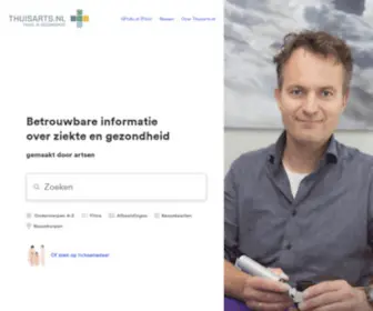 Thuisarts.nl(Betrouwbare informatie over ziekte en gezondheid) Screenshot