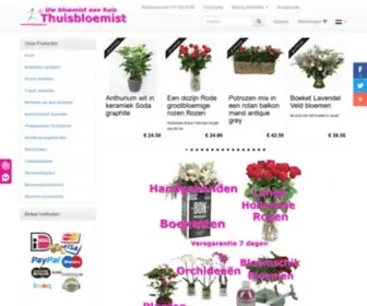 Thuisbloemist.nl(Bloemen bestellen en bloemen laten bezorgen door Uw bloemist aan huis) Screenshot