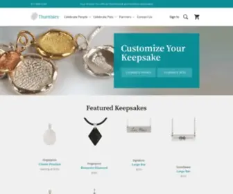 Thumbies.com(Print Jewelry & Accessory Keepsakes) Screenshot