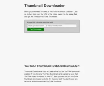Thumbnaildownloader.com(Thumbnail downloader) Screenshot