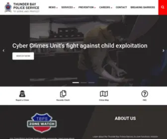 Thunderbaypolice.ca(Thunderbay) Screenshot