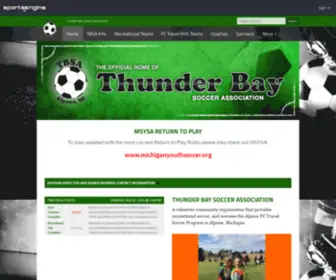 Thunderbaysoccer.com(Thunder Bay Soccer Association) Screenshot