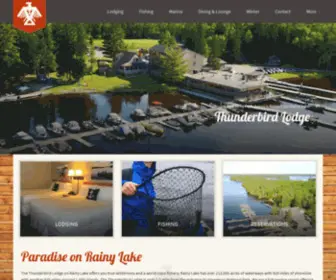 Thunderbirdrainylake.com(Thunderbird Lodge on Beautiful Rainy Lake) Screenshot