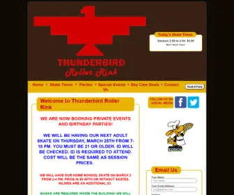 Thunderbirdrink.com(THUNDERBIRD ROLLER RINK) Screenshot