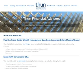 Thunfinancial.com(Thun Financial Advisors) Screenshot