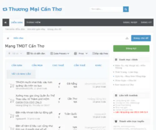 Thuongmaicantho.vn(Rao vặt cần thơ) Screenshot