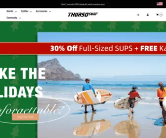 Thursosurf.com(Paddle Board Built to Explore Beyond) Screenshot