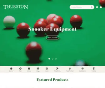 Thurston.co.uk(The home of snooker for over 200 years) Screenshot