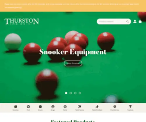 Thurstonsnooker.co.uk(Thurston) Screenshot