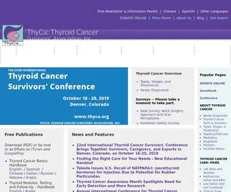 THyca.org(Thyroid Cancer Survivors' Association) Screenshot
