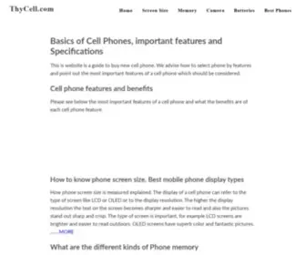 THycell.com(Basics of Cell Phones) Screenshot