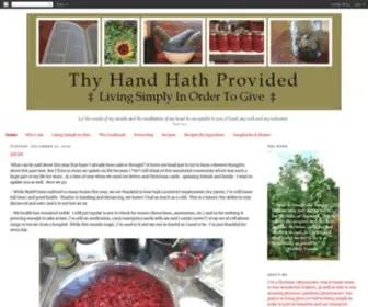 THyhandhathprovided.com(Thy Hand Hath Provided) Screenshot