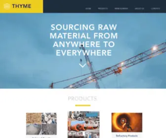 THymecorporation.com(Refractory Raw Material) Screenshot