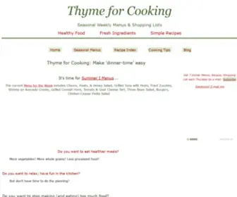 THymeforcooking.com(Thyme for Cooking's Healthy) Screenshot