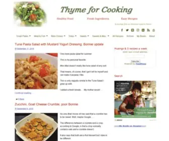 THymeforcookingblog.com(Thyme for Cooking) Screenshot