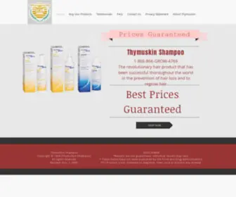 THymuskinshampoo.com(Home) Screenshot