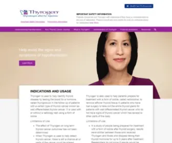 THyrogen.com(THYROGEN®) Screenshot