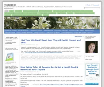 THyroidu.com(Thyroid U) Screenshot
