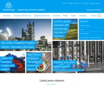 THYssenkrupp-Industrial-Solutions.com(The Industrial Solutions business area of thyssenkrupp) Screenshot