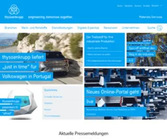 THYssenkrupp-Materials-Services.com(Take advantage of thyssenkrupp Materials Services's global network) Screenshot