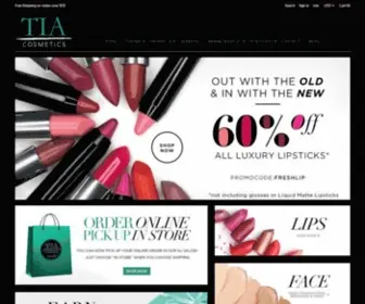 Tiacosmetics.com(Enhance Your Beauty with TIA Cosmetics) Screenshot