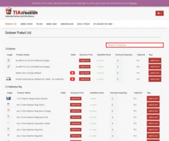 Tiacreation.in(Create an Ecommerce Website and Sell Online) Screenshot