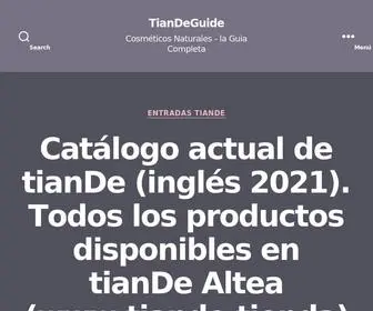 Tiande.guide(TianDe cosmeticos activos ingredientes guia) Screenshot