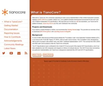 Tianocore.org(What is TianoCore) Screenshot