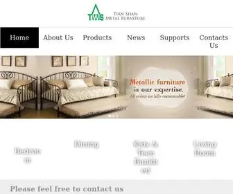 Tianshanfurniture.com(Metallic furniture) Screenshot