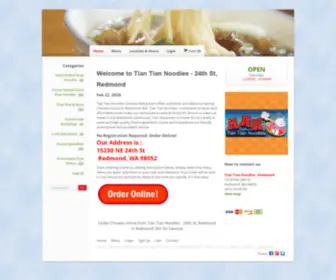 Tiantiannoodles.com(Order Chinese online from Tian Tian Noodles) Screenshot