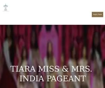 Tiaraindiapageants.com(Tiara Miss & Mrs. India Beauty Pageant) Screenshot