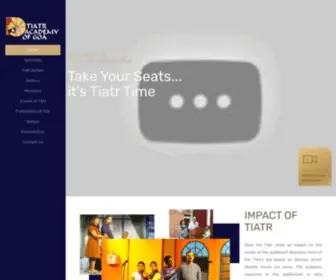 Tiatracademygoa.com(Tiatr Academy Goa) Screenshot