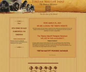 Tibetanmastiffinfo.com(Tibetan Mastiff Info) Screenshot