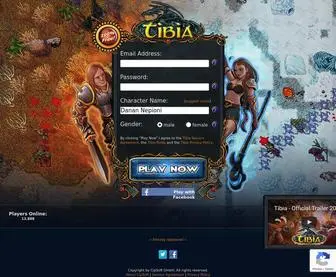 Tibia.com(Tibia is a free massively multiplayer online role) Screenshot