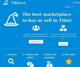 Tibiaccs.com(TibiAccs) Screenshot