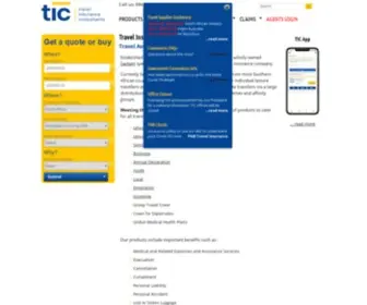 Tic.co.za(Travel Insurance Consultants (South Africa)) Screenshot