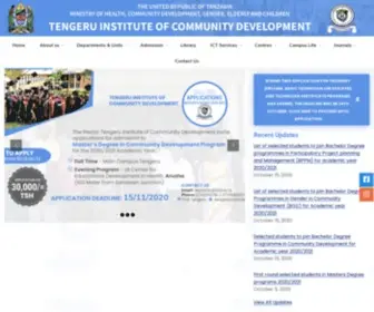 TiCD.ac.tz(Tengeru Insitute of Community Development) Screenshot