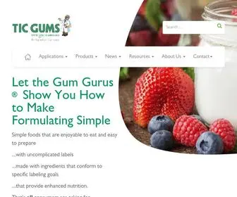 TicGums.com(Gums and hydrocolloids) Screenshot